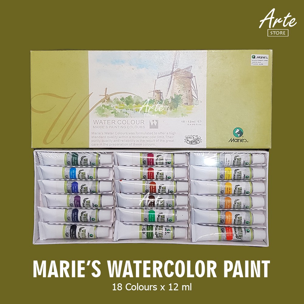 Cat Air MARIES Watercolor 18 Warna x 12 ml