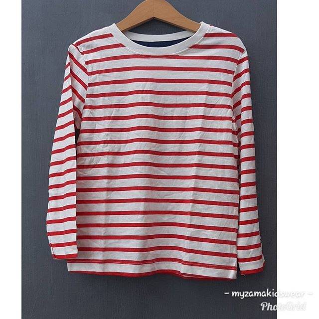 Kaos Lengan Panjang Anak Laki - laki  HnM Red Stripe
