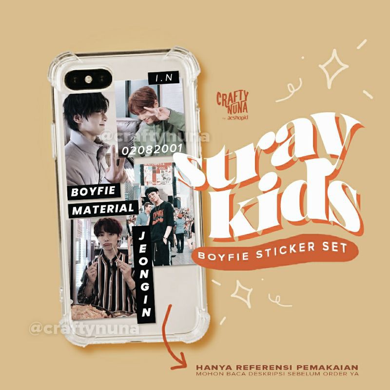 

(SK-001) STRAY KIDS AESTHETIC BOYFIE STICKER SET ⭐ skz stiker case hp kpop estetik lucu felix bucin halu