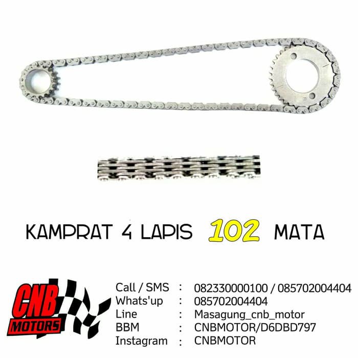 Rantai Kamprat Tebal 4 Lapis 102 Mata For Tiger