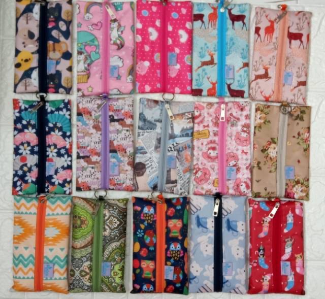 Tissue Travel Tempat Tisu Kecil Waterproof Resleting Pouch Makeup