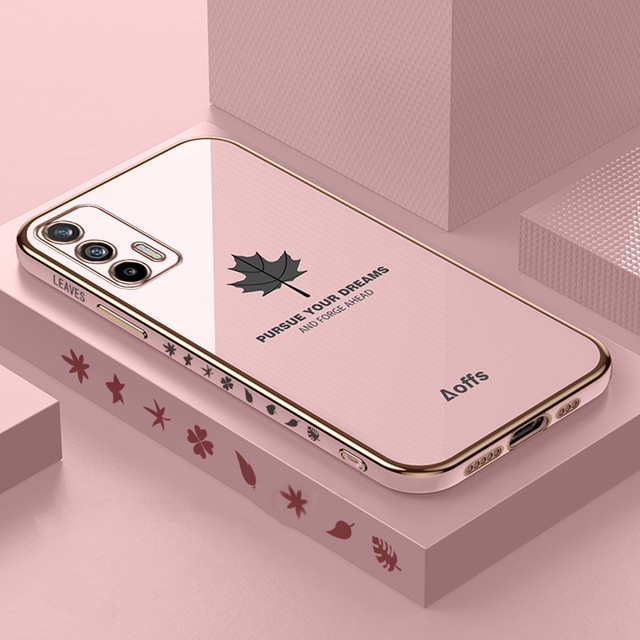 Soft Case hp Gambar Daun Maple Bahan Silikon Untuk hp OPPO A57 / 4G / 2022 / A16 / A16k / A16e / A54 / A55 / Realme 9pro / 5pro / Narzo / 50i / 50A / F7 / A59 / F1S