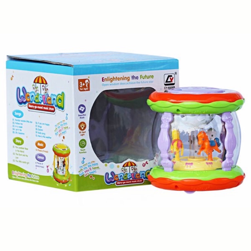 Mainan Wonderland Merry go round (Komedi Putar/Drum Bayi)