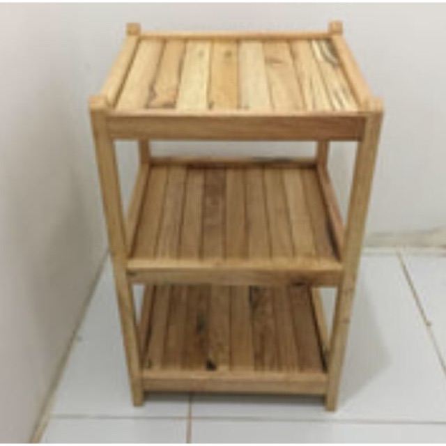 RAK DISPENSER KAYU / RAK SERBAGUNA 3 SUSUN