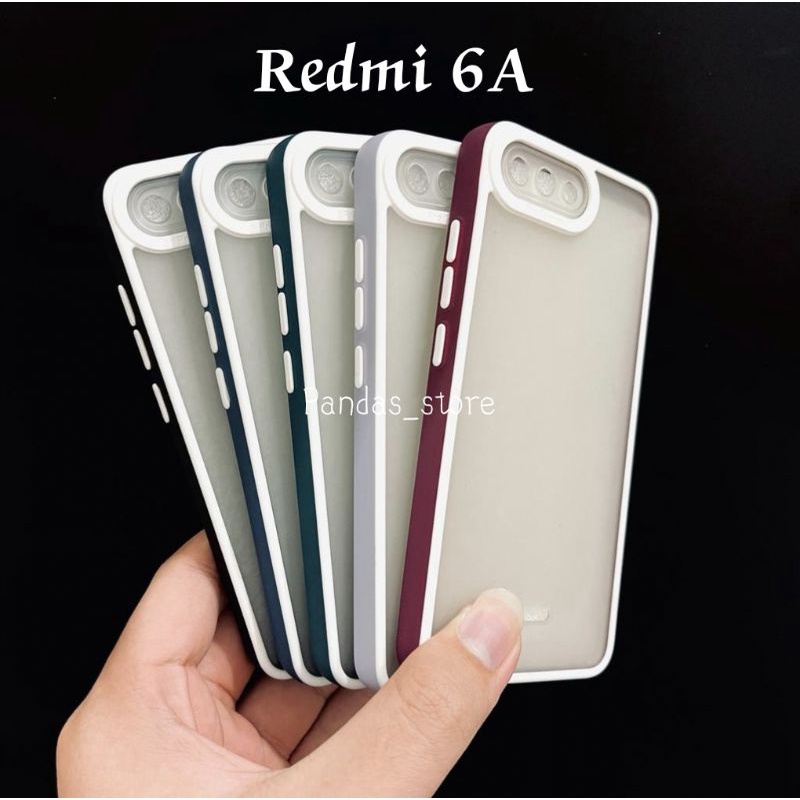 Pro Hybird Redmi 6A Softcase Halus dan Elegan / Pinggiran Garis Putih Keren (Pandas)