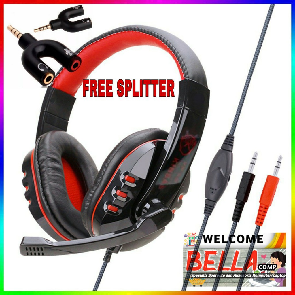 GAMMING HEADSET/HEADSET GAMING SUPER BASS KINBAS HIFI DENGAN MIX/Headset Hedset henset Gaming With