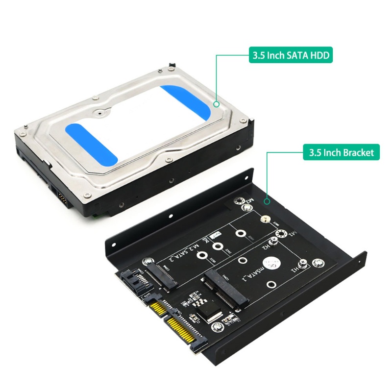 Btsg 114x100mm SATA3 Adapter Board All in One Untuk M.2 &amp; mSATA SSD Ke Adaptor Mudah Terhubung Tidak Memerlukan Driver Software