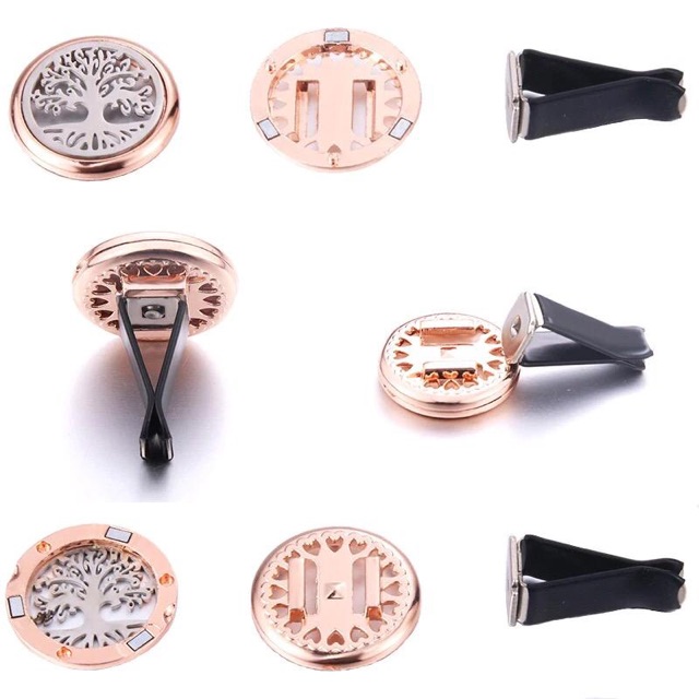 CAR DIFFUSER ROSE GOLD/ ZIRCON Car Vent Clip Essential Oil Aromaterapik