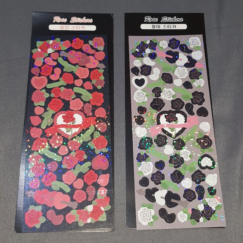 

[stuff.by.nez] 1 pcs Sticker Rose glitter stiker mawar deco hologram polcos toploader journal binder cute