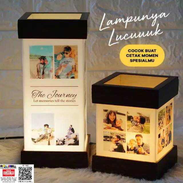 Lampu akrilik kolase foto custom hias kamar tidur frame popup 3D hadiah kado gift hampers custom ult