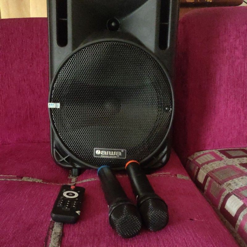 Portable Speaker 12 Inch Karaoke 2 Mix ada Remotnya