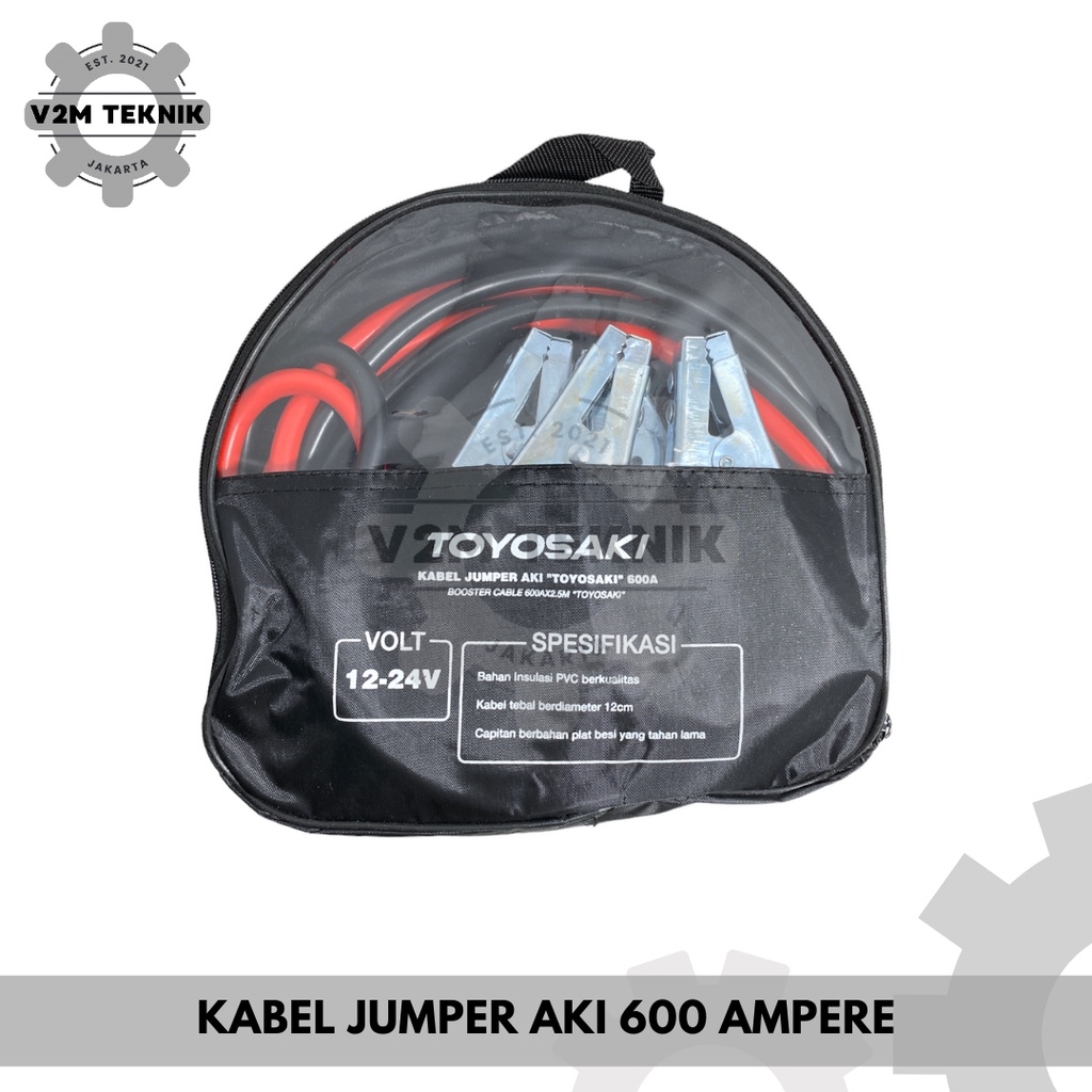 NEW TOYOSAKI Kabel Jamper Aki 600 Ampere 2.5 Meter Mobil Truk / Kabel Jumper Aki Mobil Motor Truk