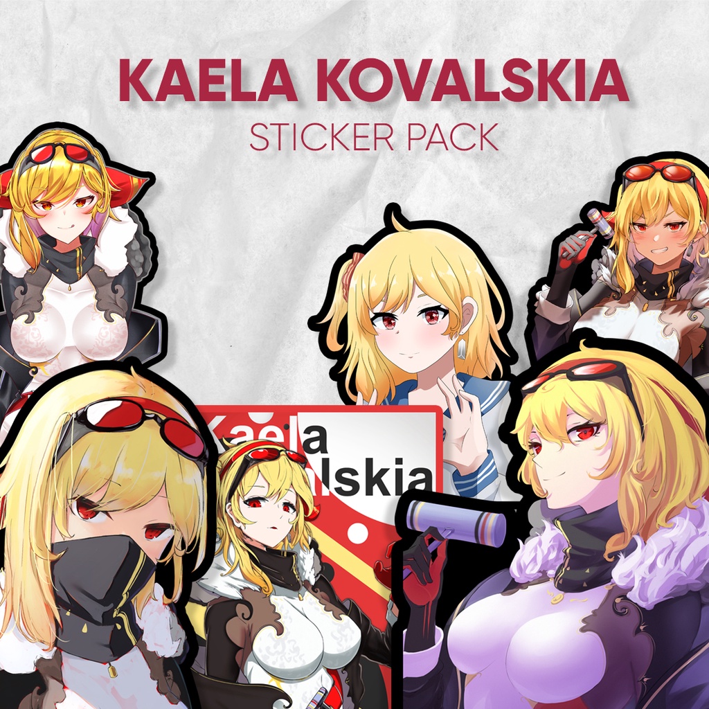 

Stiker Pack Kaela Kovalskia Hololive Vtuber Anime Sticker Waterproof