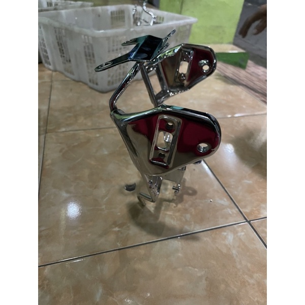 breket dudukan lampu depan gl max gl pro ori chrome