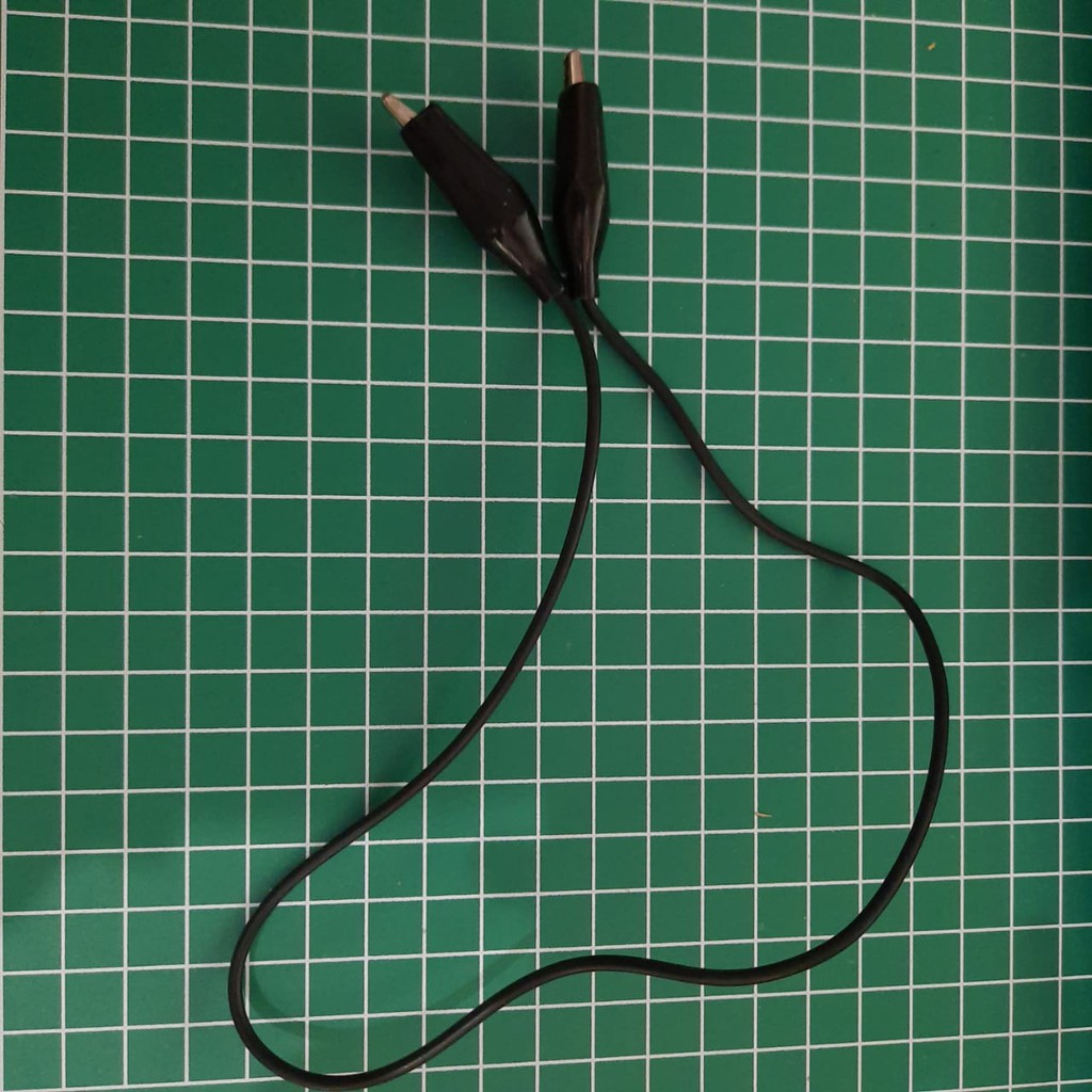 KABEL CAPIT BUAYA ALIGATOR CLIP KECIL 50CM - HITAM