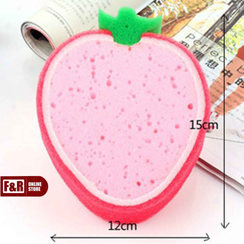 Spons Spon Sponge Spoon Cuci Piring Gelas Cangkir Perlatan Dapur Spon Mandi Buah Buahan Fruit Sponge