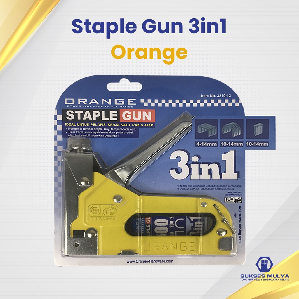 

Staple Gun Orange / Staples Jok / Staple Gun 3 in 1