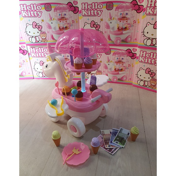 MAINAN ANAK ICE CREAM CART KUDA PONY UNICORN ES KRIM DORONG-3