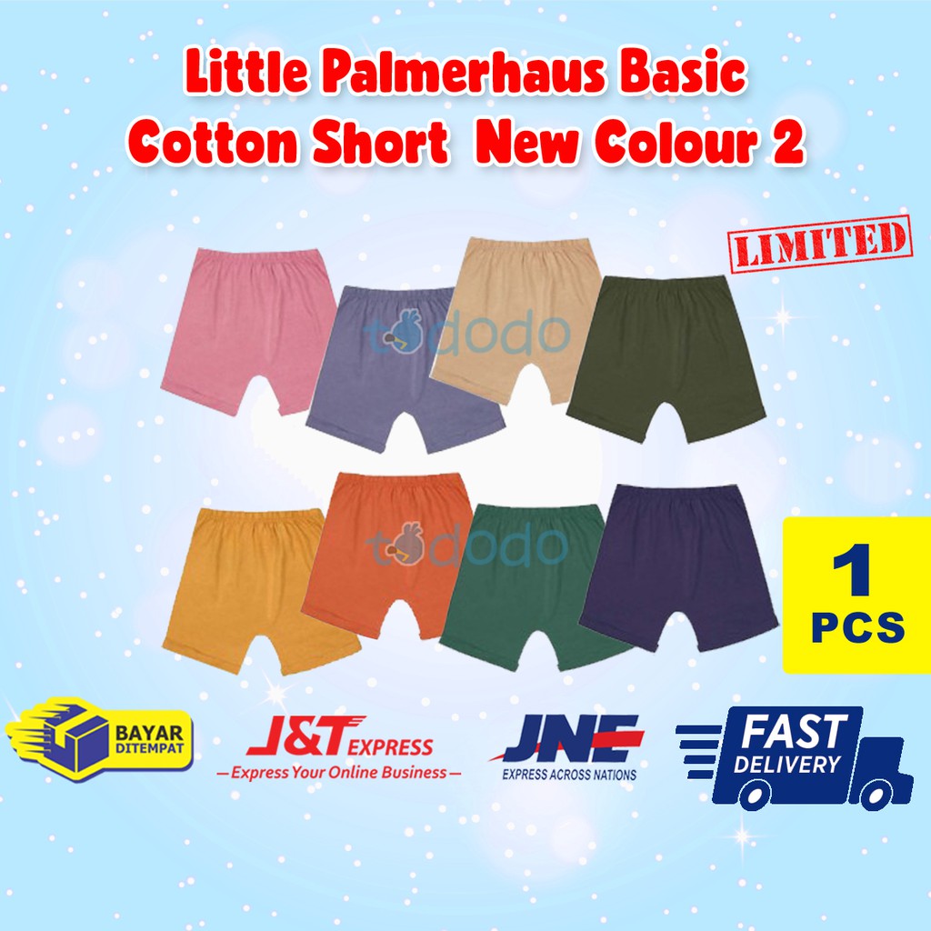 Celana Pendek Anak Bayi 4-6 Tahun Little Palmerhaus Basic Cotton Short  New Colour 2