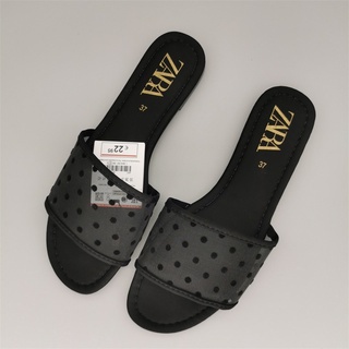 PGBAGS - SANDAL WANITA CASUAL Z4R4 FLAT BOTTOM VINYL SANDALS TREN PAKU KELING IMPOR PREMIUM #1008-1