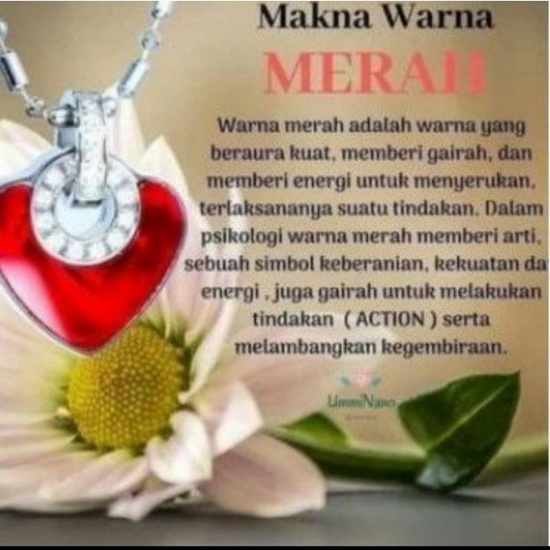 pendant  biocarbon heart red/ kalung kesehatan mci original