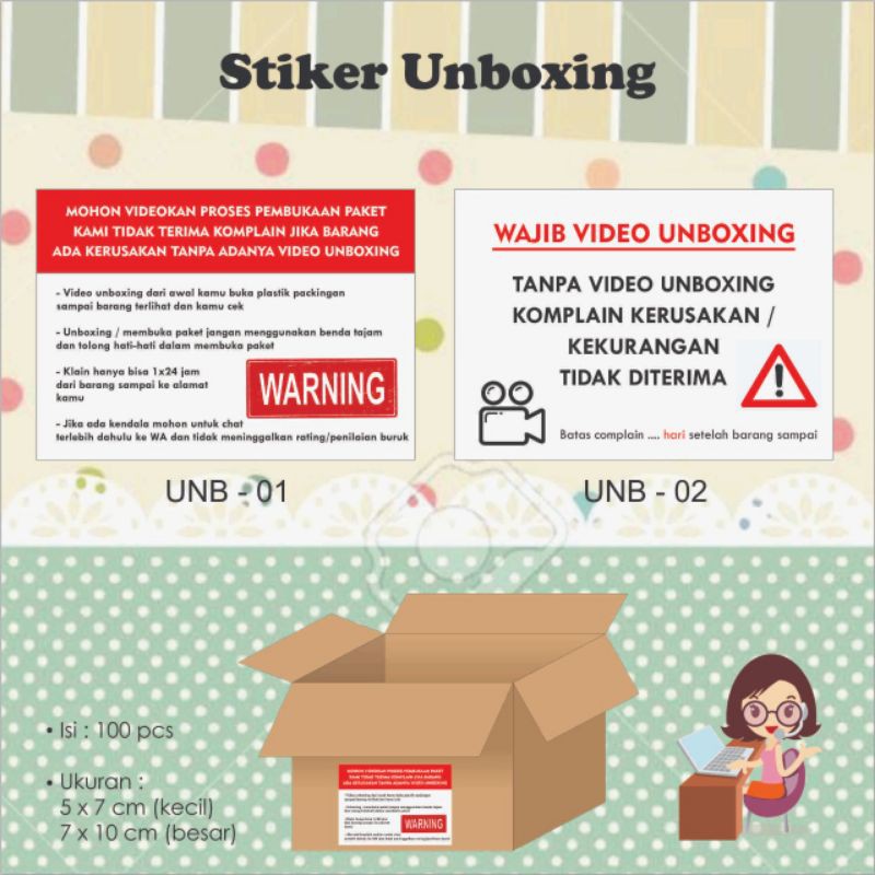 

Stiker Video Unboxing / Stiker label unboxing