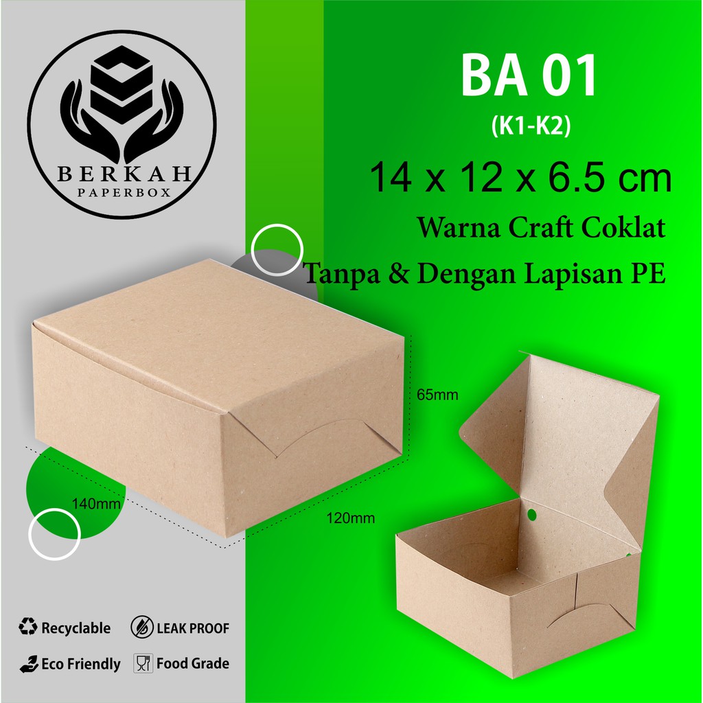 Box Snack Dus Kue Snack Box 14x12 (B1K1-14X12X6.5 Cm)