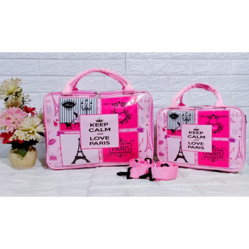 TAS TRAVEL BAG COUPLE KARAKTER DEWASA/TARVEL BAG ISI 2 KECIL DAN BESAR