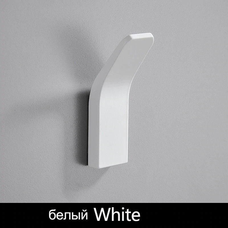 Gantungan Dinding Bathroom Wall Hook Hanger Aluminium - SH015 Putih