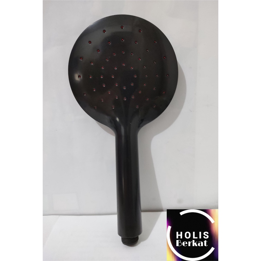 Kepala Hand Shower Mandi PVC / Head Hand Shower Hitam 1 Mode