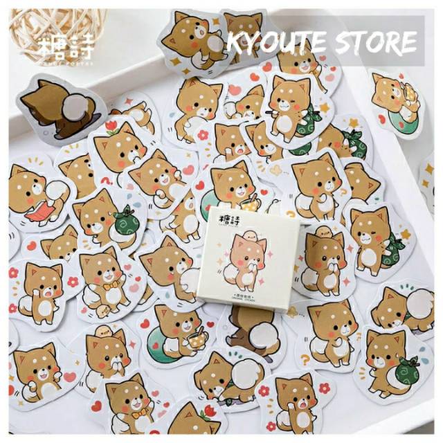 

Sticker Deco 45 pcs Cute Dog Emoji Scrapbook DIY Bujo Planner Diary School