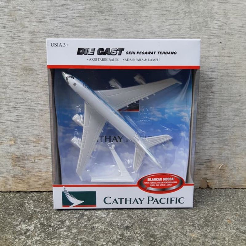 Diecast Pesawat Cathay Pacific Alloy - Mainan Miniatur Plane Airbus