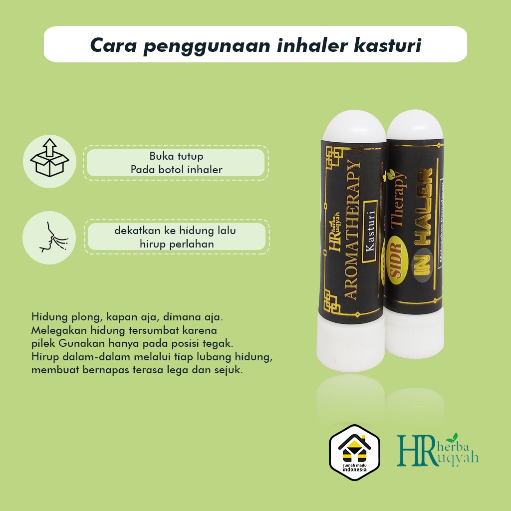 Inheler Asma Obat Hidung Tersumbat Esential Oil Minyak Esensial Aromaterapi Inhaler Sidr Theraphy Kasturi