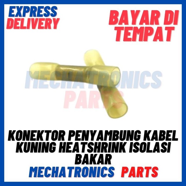[DEV-9409] KONEKTOR PENYAMBUNG KABEL KUNING HEAT SHRINK ISOLASI BAKAR