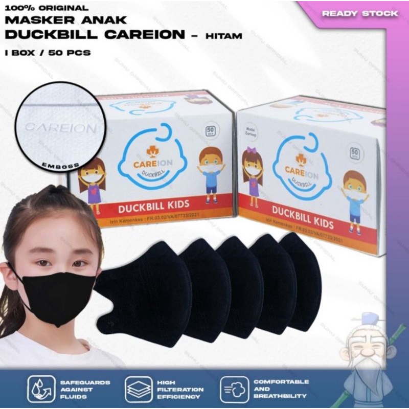 masker anak duckbill 1box isi 50pcs careion