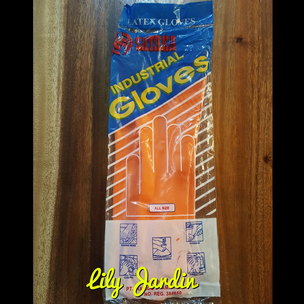 Sataka Industrial Rubber Gloves / Sarung Tangan Karet Latex - 1 pasang