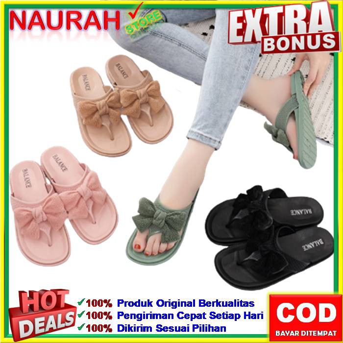 Sendal Jepit Jelly Balance 1607 K20 Pita Bintik Mengkilat  Sandal Wanita Original Ringan Cantik