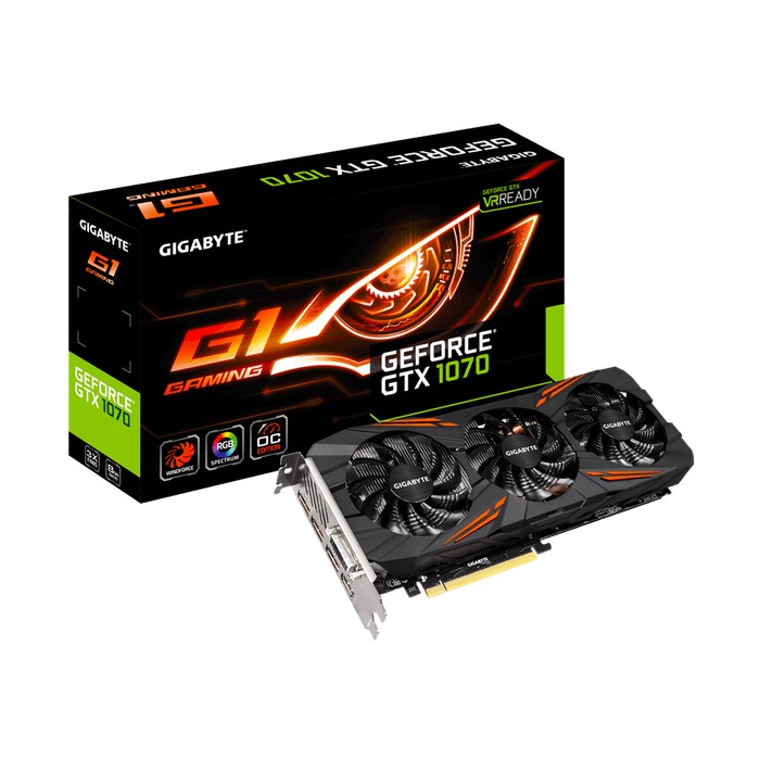 DIJAMIN ASLI  Gigabyte GeForce GTX 1070 G1 Gaming 8GB GDDR5 256bit