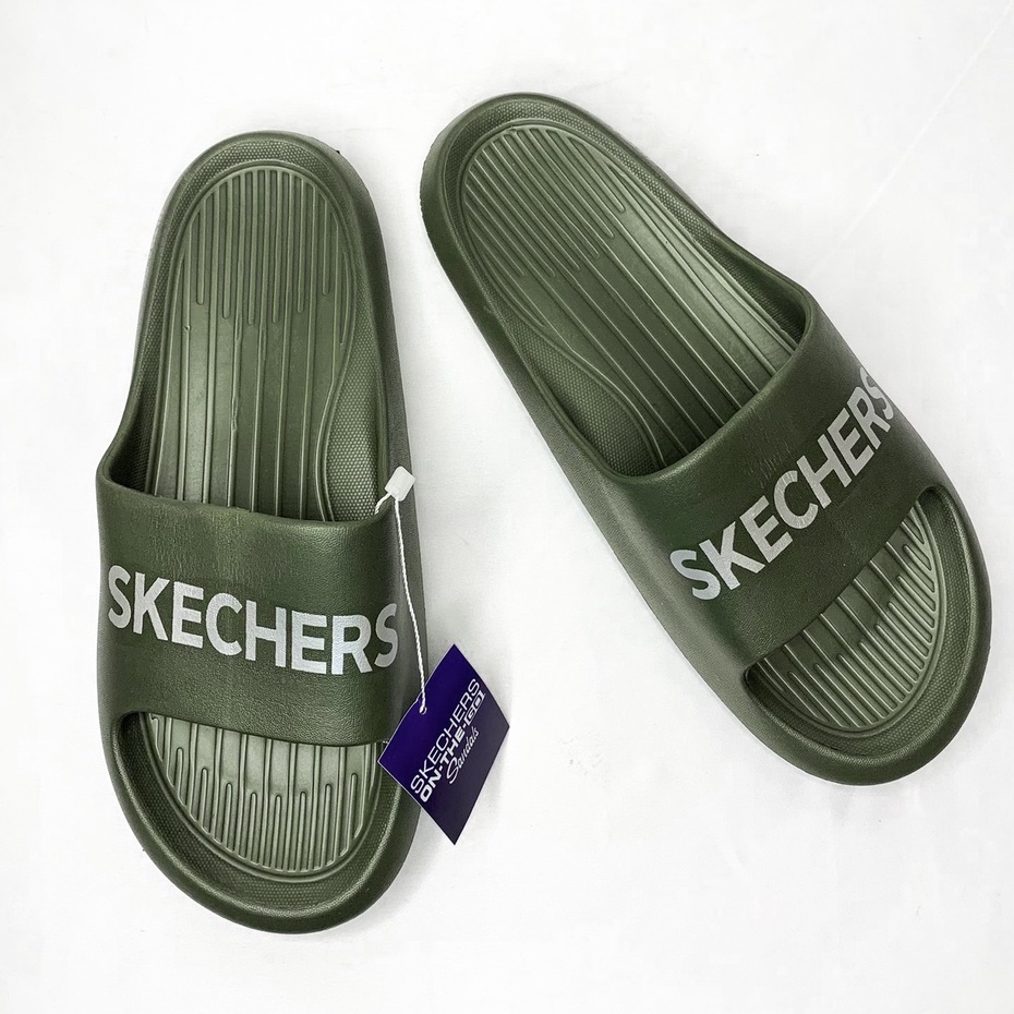 Sendal Selop Pria Skechers Terbaru Sendal Slop Kekinian Sandal Cowok Skecher Murah Sandal Sketchers Slide