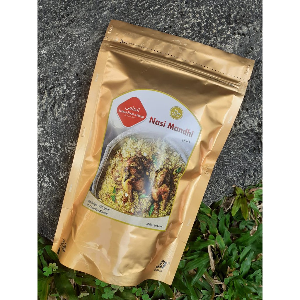 

Nasi Mandhi / Mandi Instant - Basmati + Bumbu + Arang | AlKhas