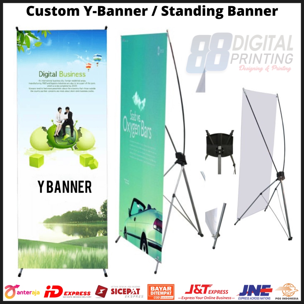 (Custom) Cetak XY-Banner Murah / Standing Banner