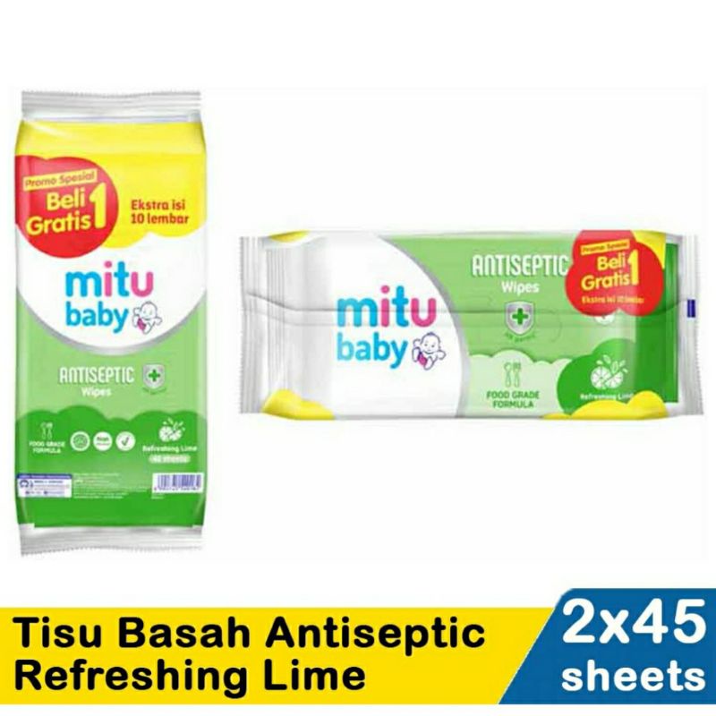 MITU ANTISEPTIK beli 1 gratis 1 isi 2x45 Sheet