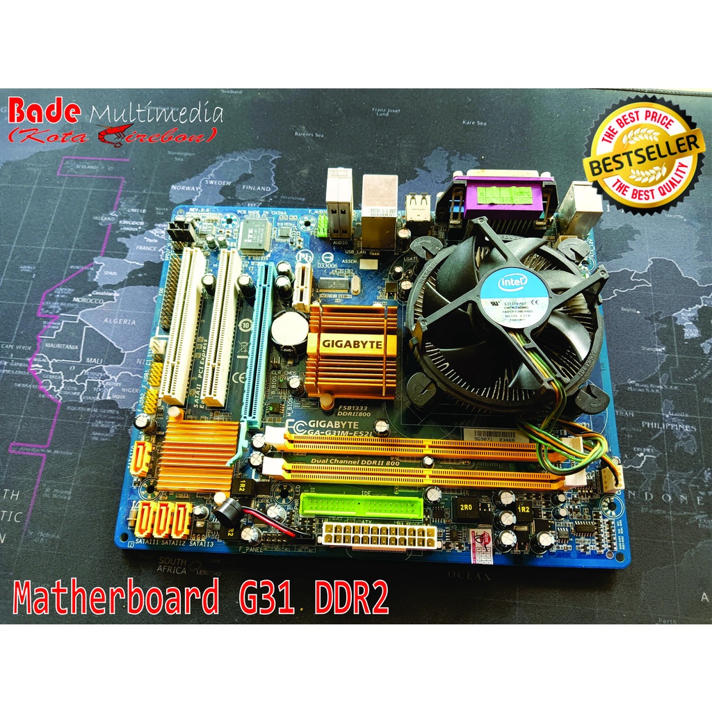 Motherboard LGA775 DDR2 G 31 / Mobo Gigabyte GA-G31M-ES2L LGA 775 G31