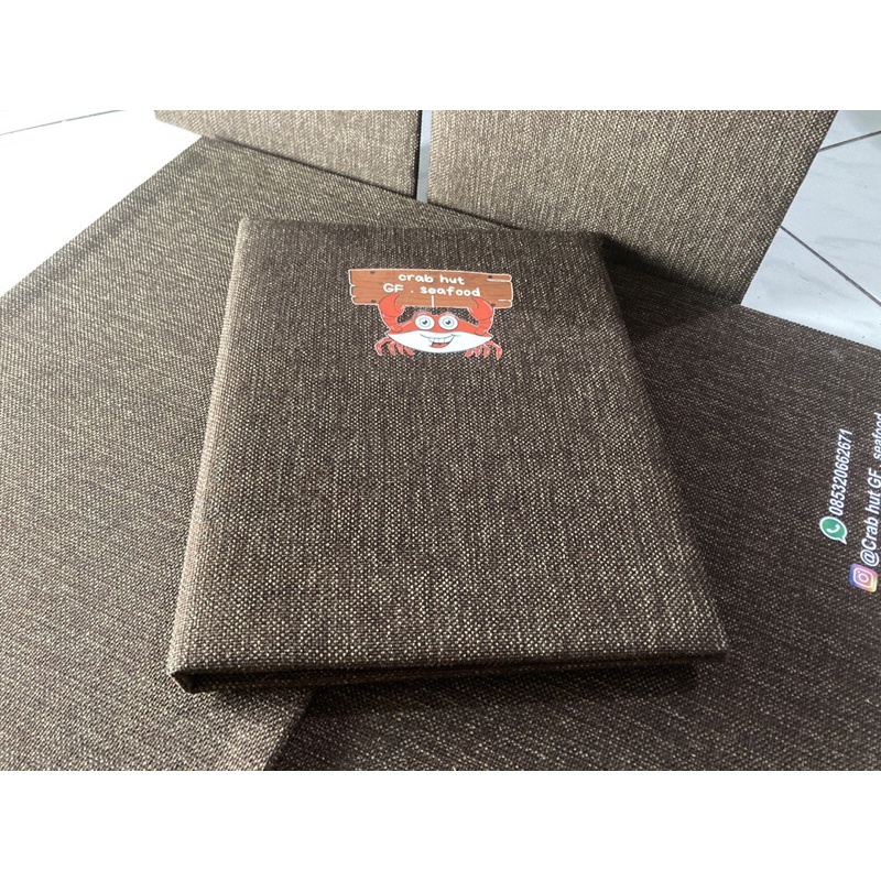 

buku menu kain cetak depan full color