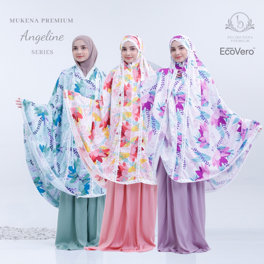 Mukena Dewasa 2in1 Premium Ecovero Angeline Set Sajadah