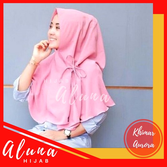  Jilbab  Khimar Aurora Non Pet Dengan Tali  Samping  Bisa Di 