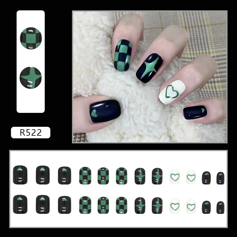 R521-r540 24pcs / Kotak Kuku Palsu Full Cover Untuk Nail Art