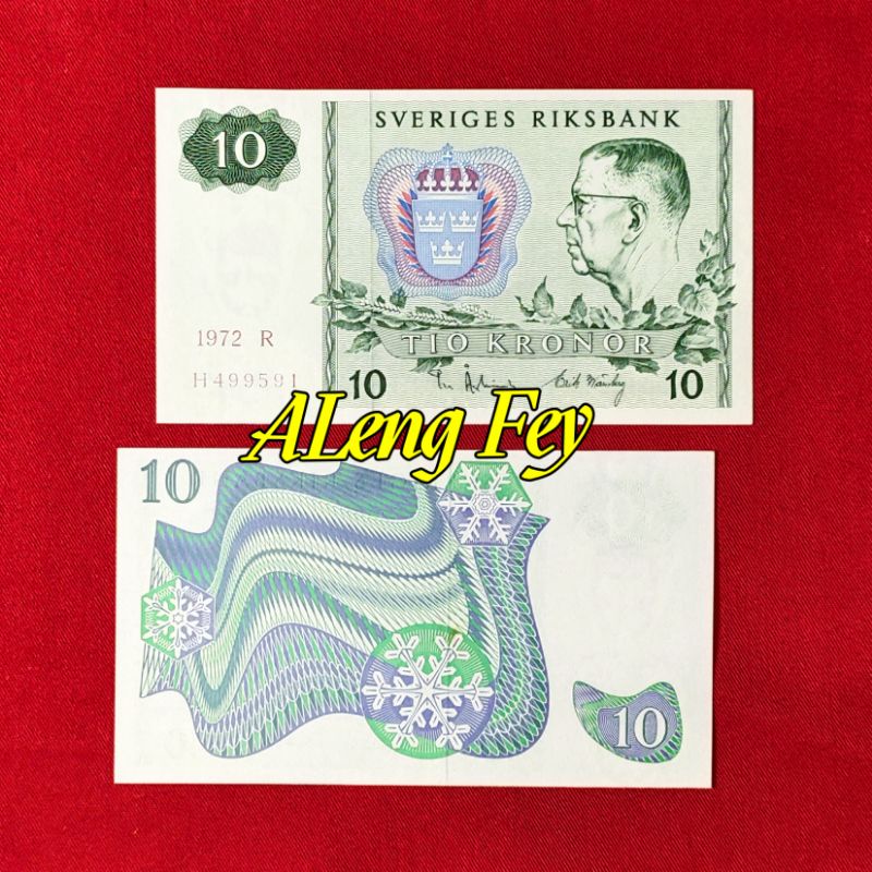 uang asing Swedia 10 Kronor 1963-1990