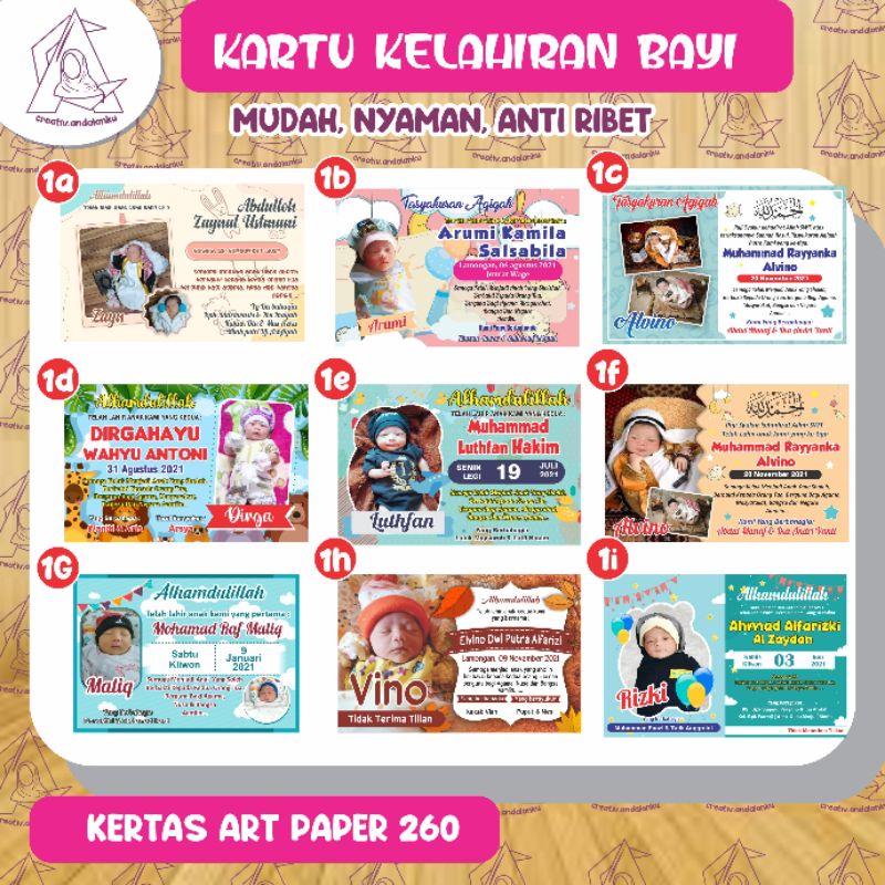 

KARTU KELAHIRAN BAYI & AQIQOH