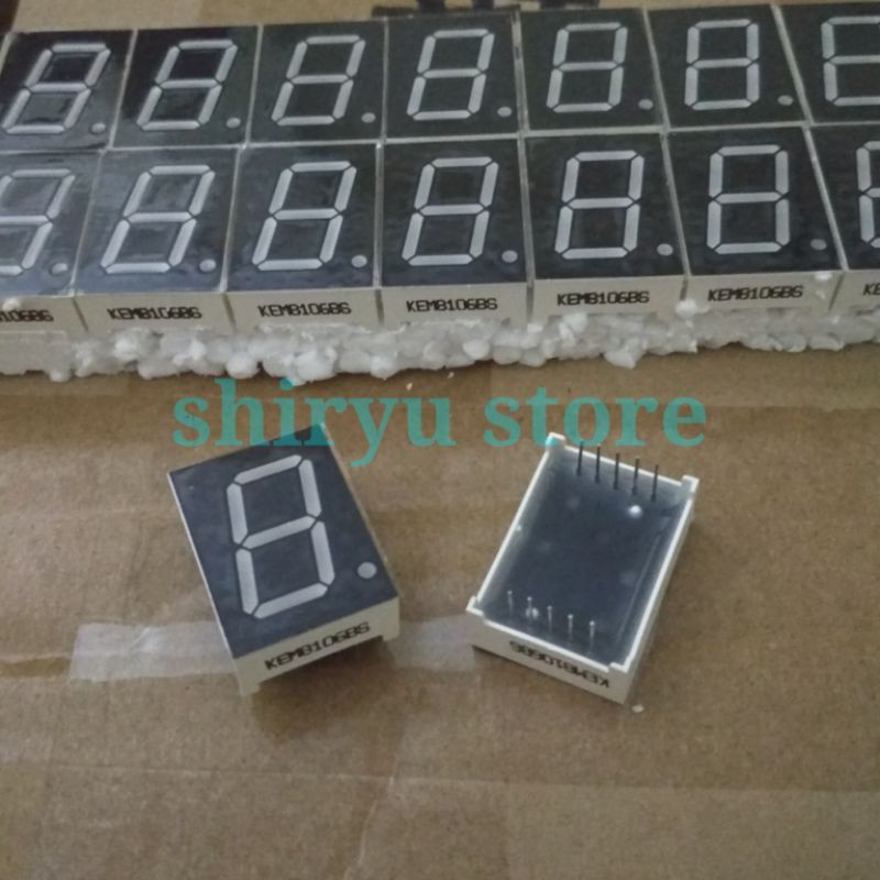 20 Pcs 7 Segment Seven Segment 0,8 Inch 0.8 Inch 0.8" 0,8" Common Anoda Merah Red Anode KEM8106BS